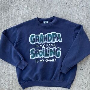 Vintage 80’s Lee Men’s Size Large Sweatshirt Navy Blue Made in USA